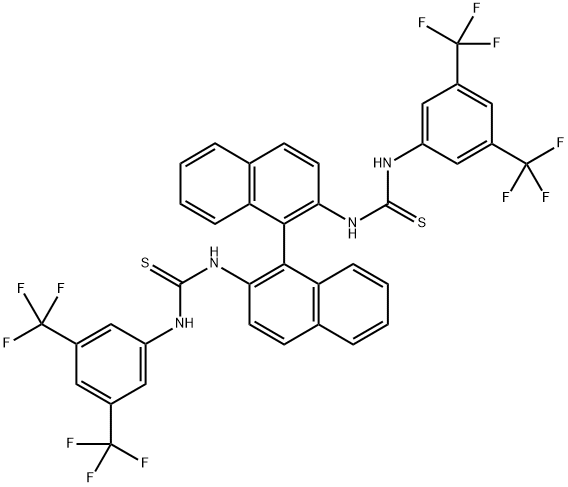 N,N'-(1S)-[1,1'-비나프탈렌]-2,2'-디일비스[N'-[3,5-비스(트리플루오로메틸)페닐]-티오우레아 구조식 이미지