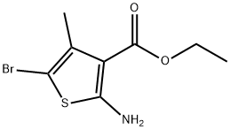 3-Thiophenecarboxylic acid, 2-amino-5-bromo-4-methyl-, ethyl ester 구조식 이미지