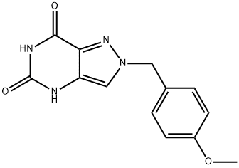 2-(4-Methoxy-benzyl)-2,4-dihydro-pyrazolo4,3-dpyrimidine-5,7-dione Structure