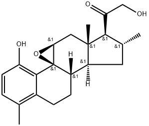 (9β,11β,16α)-9,11-Epoxy-1,21-dihydroxy-4,16-dimethyl-19-norpregna-1,3,5(10)-trien-20-one 구조식 이미지