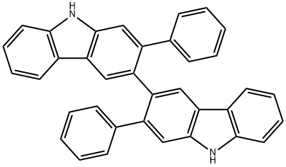 3,3'-Bi-9H-carbazole, 2,2'-diphenyl- Structure