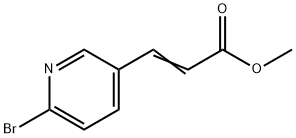 2-Propenoic acid, 3-(6-bromo-3-pyridinyl)-, methyl ester 구조식 이미지