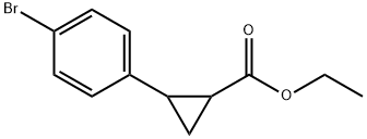 Cyclopropanecarboxylic acid, 2-(4- bromophenyl)-, ethyl ester Structure