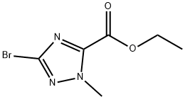 1H-1,2,4-Triazole-5-carboxylic acid, 3-bromo-1-methyl-, ethyl ester 구조식 이미지