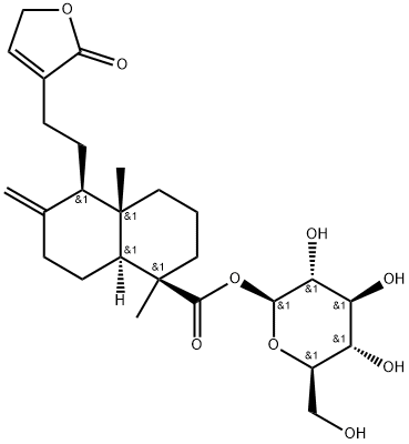 19-[(beta-D-glucopyrasyl)oxy]-
19-oxo-ent-labda-8(17),13-dien-16,15-olide 구조식 이미지
