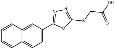 Acetic acid, 2-[[5-(2-naphthalenyl)-1,3,4-oxadiazol-2-yl]thio]- Structure