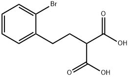 2-2-(2-Bromo-phenyl)-ethyl-malonic acid Structure