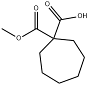 1,1-Cycloheptanedicarboxylic acid, 1-methyl ester Structure