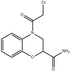 2H-1,4-Benzoxazine-2-carboxamide, 4-(2-chloroacetyl)-3,4-dihydro- 구조식 이미지