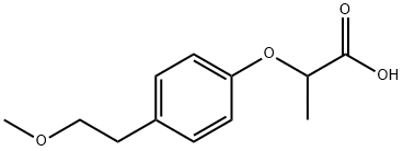 Propanoic acid, 2-[4-(2-methoxyethyl)phenoxy]- Structure