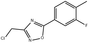 1,2,4-Oxadiazole, 3-(chloromethyl)-5-(3-fluoro-4-methylphenyl)- Structure