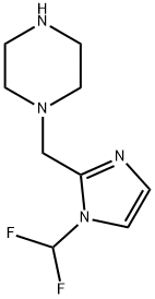 1-{[1-(difluoromethyl)-1H-imidazol-2-yl]methyl}piperazine 구조식 이미지