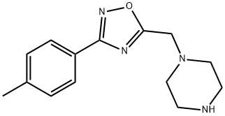 Piperazine, 1-[[3-(4-methylphenyl)-1,2,4-oxadiazol-5-yl]methyl]- Structure