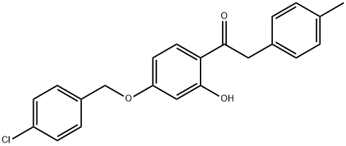 JR-6996, 1-(4-(4-Chlorobenzyloxy)-2-hydroxyphenyl)-2-p-tolylethanone, 97% Structure