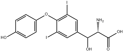 Serine, 3-[4-(p-hydroxyphenoxy)-3,5-diiodophenyl]- (6CI,7CI) Structure