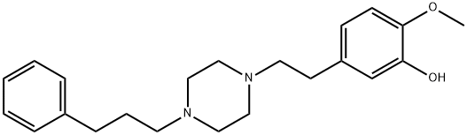 2-Methoxy-5-[2-[4-(3-phenylpropyl)-1-piperazinyl]ethyl]phenol dihydrochloride Structure