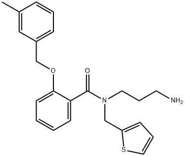 Benzamide, N-(3-aminopropyl)-2-[(3-methylphenyl)methoxy]-N-(2-thienylmethyl)- 구조식 이미지