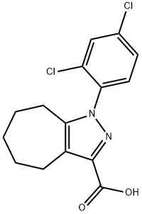 1-(2,4-dichlorophenyl)-1H,4H,5H,6H,7H,8H-cyclohepta[c]pyrazole-3-carboxylic acid 구조식 이미지