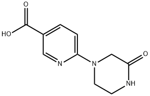 3-Pyridinecarboxylic acid, 6-(3-oxo-1-piperazinyl)- Structure