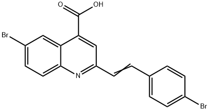 6-bromo-2-[2-(4-bromophenyl)ethenyl]quinoline-4-carboxylic acid Structure