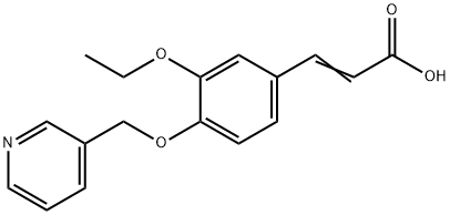 3-[3-ethoxy-4-(pyridin-3-ylmethoxy)phenyl]prop-2-enoic acid Structure