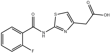 2-[2-(2-fluorobenzamido)-1,3-thiazol-4-yl]acetic acid 구조식 이미지