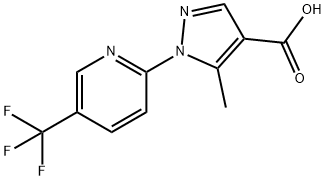 1H-Pyrazole-4-carboxylic acid, 5-methyl-1-[5-(trifluoromethyl)-2-pyridinyl]- Structure