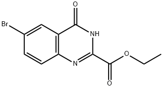 2-Quinazolinecarboxylic acid, 6-bromo-3,4-dihydro-4-oxo-, ethyl ester 구조식 이미지