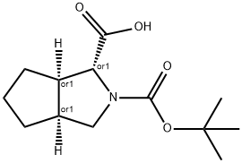 Cyclopenta[c]pyrrole-1,2(1H)-dicarboxylic acid, hexahydro-, 2-(1,1-diMethylethyl) ester, (1R,3aS,6aR)-rel- Structure