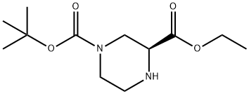 1,3-Piperazinedicarboxylic acid, 1-(1,1-dimethylethyl) 3-ethyl ester, (3S)- Structure