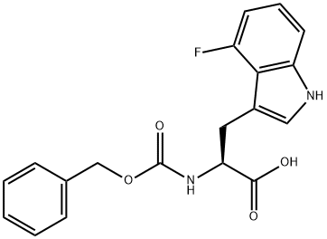 (2S)-2-{[(benzyloxy)carbonyl]amino}-3-(4-fluoro-1H-indol-3-yl)propanoic acid Structure