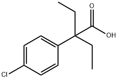 2-(4-Chlorophenyl)-2-ethylbutanoic Acid Structure