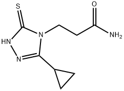 3-(3-cyclopropyl-5-sulfanyl-4H-1,2,4-triazol-4-yl)propanamide 구조식 이미지