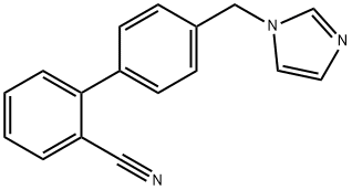 [1,1'-Biphenyl]-2-carbonitrile, 4'-(1H-imidazol-1-ylmethyl)- Structure