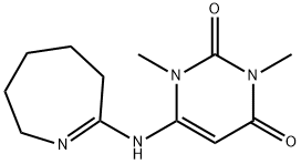 2,4(1H,3H)-Pyrimidinedione, 1,3-dimethyl-6-[(3,4,5,6-tetrahydro-2H-azepin-7-yl)amino]- 구조식 이미지