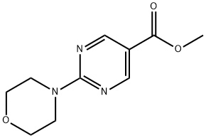 Methyl 2-(4-morpholinyl)-5-pyrimidinecarboxylate 구조식 이미지