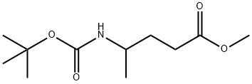 Pentanoic acid, 4-[[(1,1-dimethylethoxy)carbonyl]amino]-, methyl ester Structure
