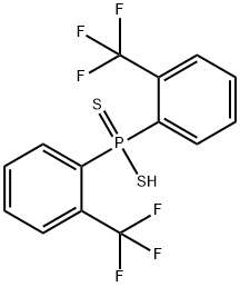 Phosphinodithioic acid, P,P-bis[2-(trifluoromethyl)phenyl]- Structure