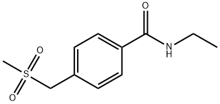 Benzamide, N-ethyl-4-[(methylsulfonyl)methyl]- Structure