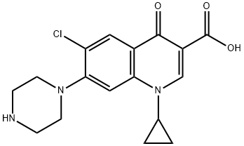 6-Chloro-6-defluoro Ciprofloxacin 구조식 이미지