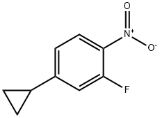 Benzene, 4-cyclopropyl-2-fluoro-1-nitro- Structure