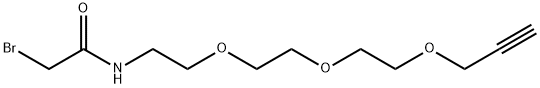 Bromoacetamide-PEG3-propargyl Structure