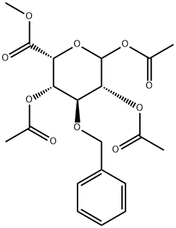 L-Idopyranuronic acid, 3-O-(phenylmethyl)-, methyl ester, triacetate Structure