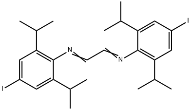 Benzenamine, N,N'-1,2-ethanediylidenebis[4-iodo-2,6-bis(1-methylethyl)- Structure