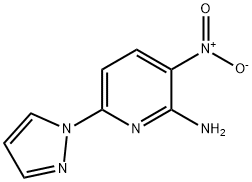 2-Pyridinamine, 3-nitro-6-(1H-pyrazol-1-yl)- Structure