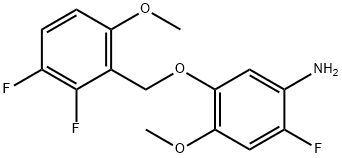Benzenamine, 5-[(2,3-difluoro-6-methoxyphenyl)methoxy]-2-fluoro-4-methoxy- 구조식 이미지