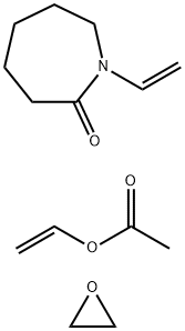 Acetic acid ethenyl ester, polymer with 1-ethenylhexahydro-2H-azepin-2-one and oxirane, graft Structure