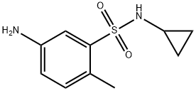 Benzenesulfonamide, 5-amino-N-cyclopropyl-2-methyl- Structure