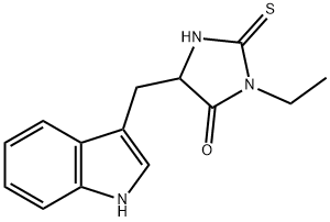 3-ethyl-5-(1H-indol-3-ylmethyl)-2-sulfanylideneimidazolidin-4-one 구조식 이미지