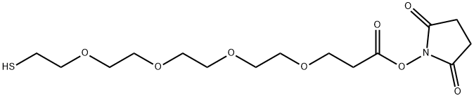 4,7,10,13-Tetraoxapentadecanoic acid, 15-mercapto-, 2,5-dioxo-1-pyrrolidinyl ester Structure